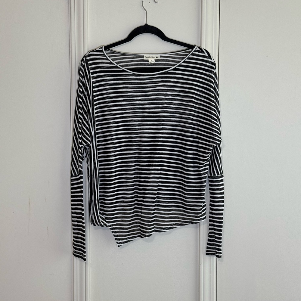 Double Zero Striped Long Sleeve Top